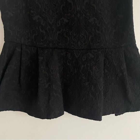 Zara Black Peplum MMXII Collection Flare Sleeveless Blouse Women’s Size Medium - Picture 4 of 10